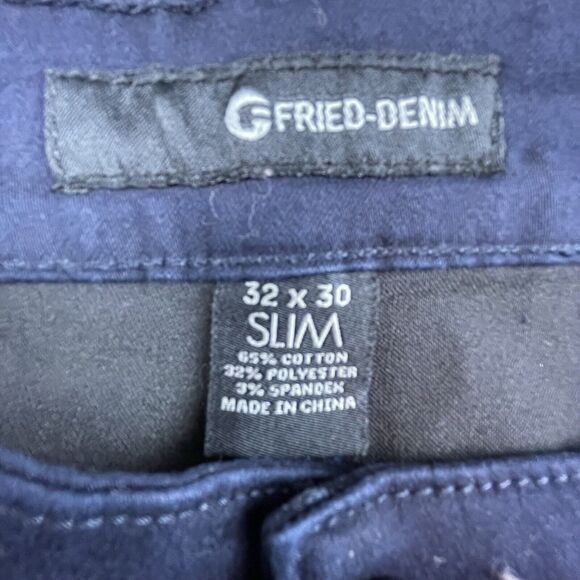 Fried Denim Jeans Mens 32 Dark Blue Slim Skinny Stretch - Picture 3 of 7